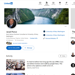 Jarad Ponce's LinkedIn Website