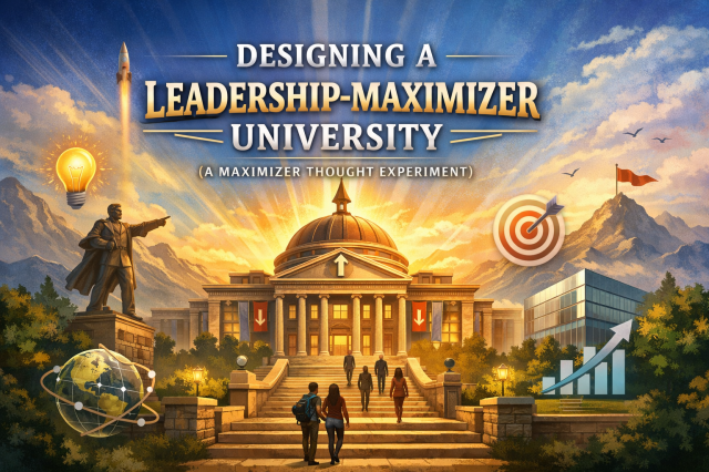 Designing a Leadership-Maximizer University (A Maximizer Thought Experiment)