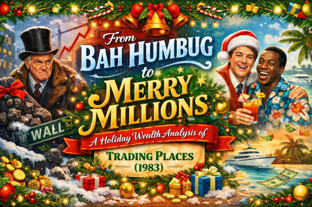 From Bah Humbug to Merry Millions: A Holiday Wealth Analysis of Trading Places (1983)